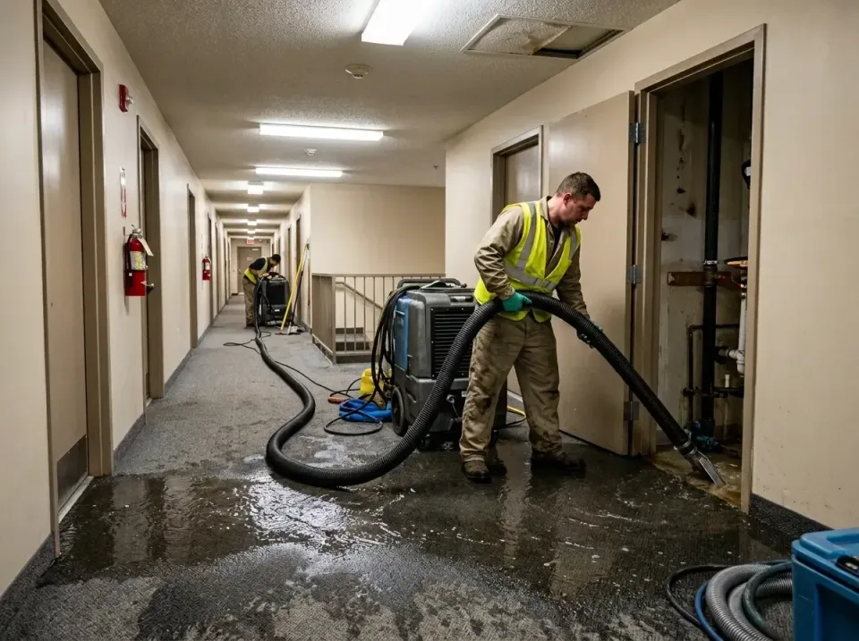 multi-unit-apartment-hallway-f-005 — frequently asked questions, Emergency Burst Pipe Water Extraction & Removal in Wentwort…